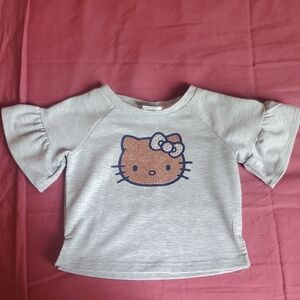 Hello Kitty Sanrio Gray Top